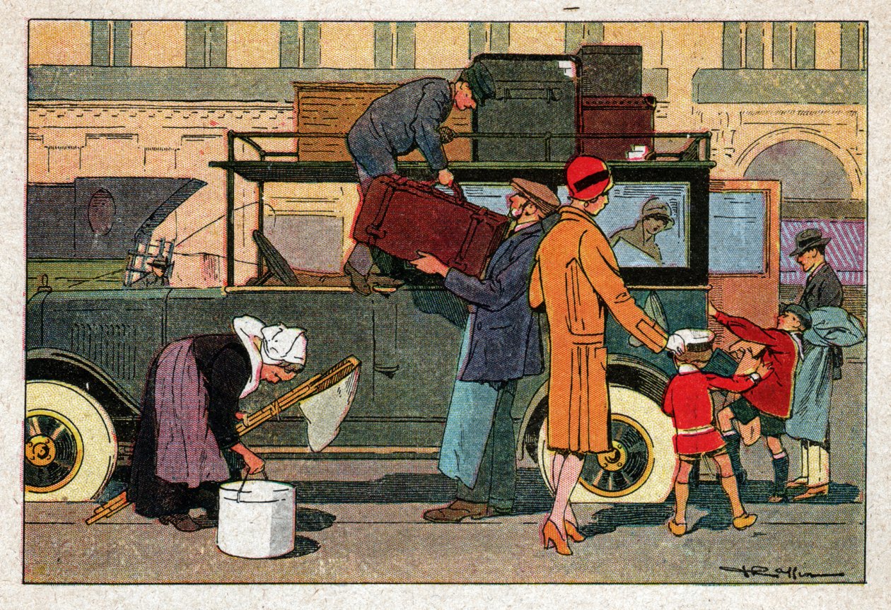 Cestovat autem. Cestování v autě. od Ferdinand Georg Waldmuller