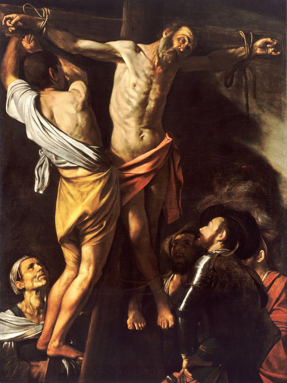 Ukřižování svatého Ondřeje Andrew od Michelangelo Merisi da  Caravaggio