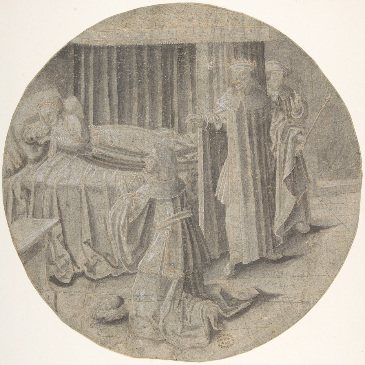 Haman prosí Ester o jeho život, 16.-polovina 16. století. od Circle of Pseudo Aert Ortkens