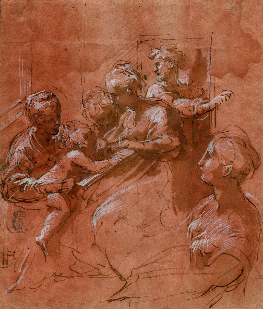 Mystická svatba svaté Kateřiny od Parmigianino