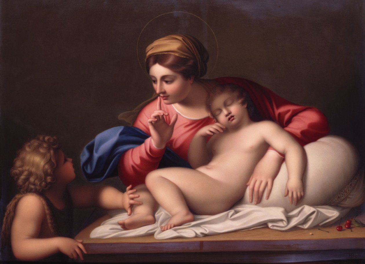 Madona a spící dítě se svatým Janem Křtitelem od Annibale Carracci