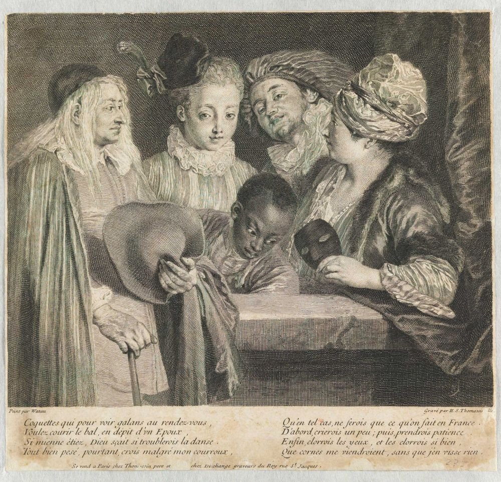 Kokety, které na setkání vidí galanty od Jean Antoine Watteau