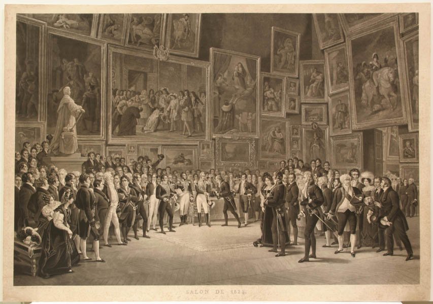 Salon z roku 1824 od after Francois Joseph Heim