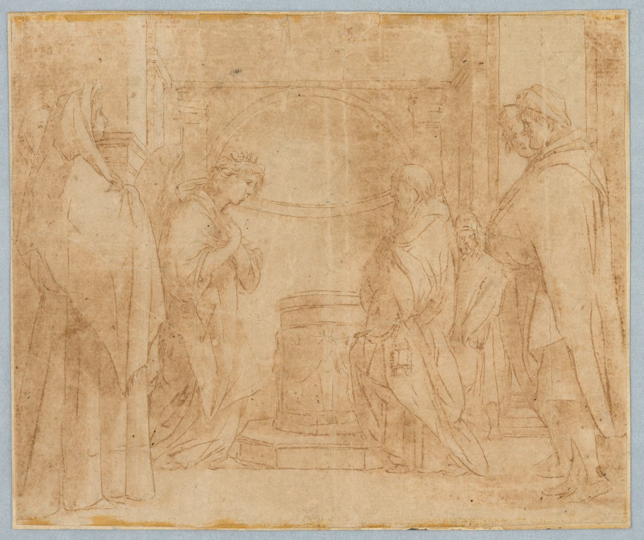 Kopie po Zvěstování anděla Zachariášovi od after Andrea del Sarto