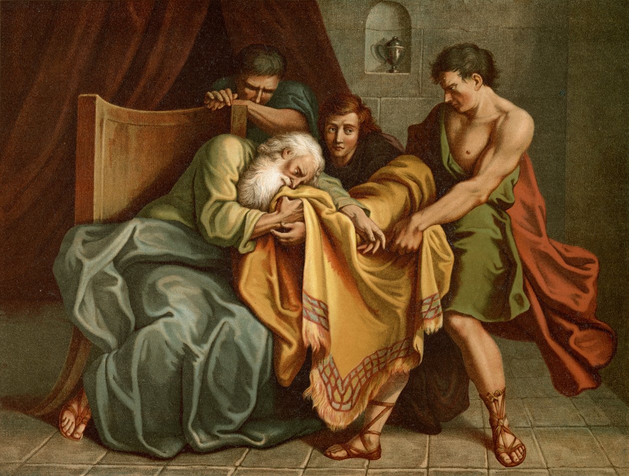 Krvavý kabát Josefa od after Antoine Coypel