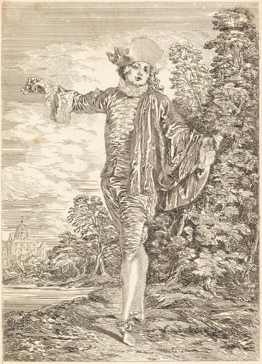 Lhostejný (The Indifferent) od after Antoine Watteau