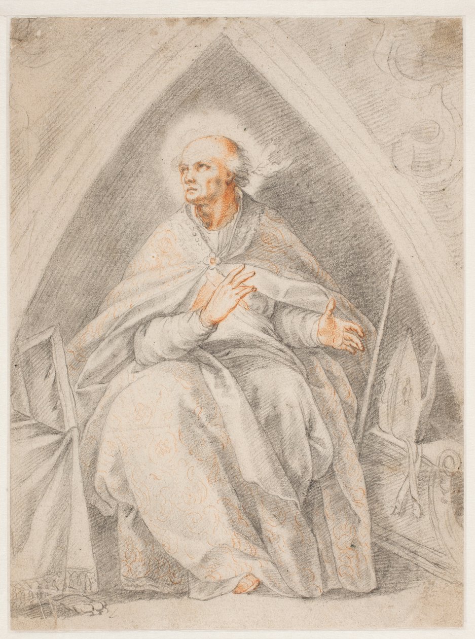 St Gregory seděl od after Cavalier d