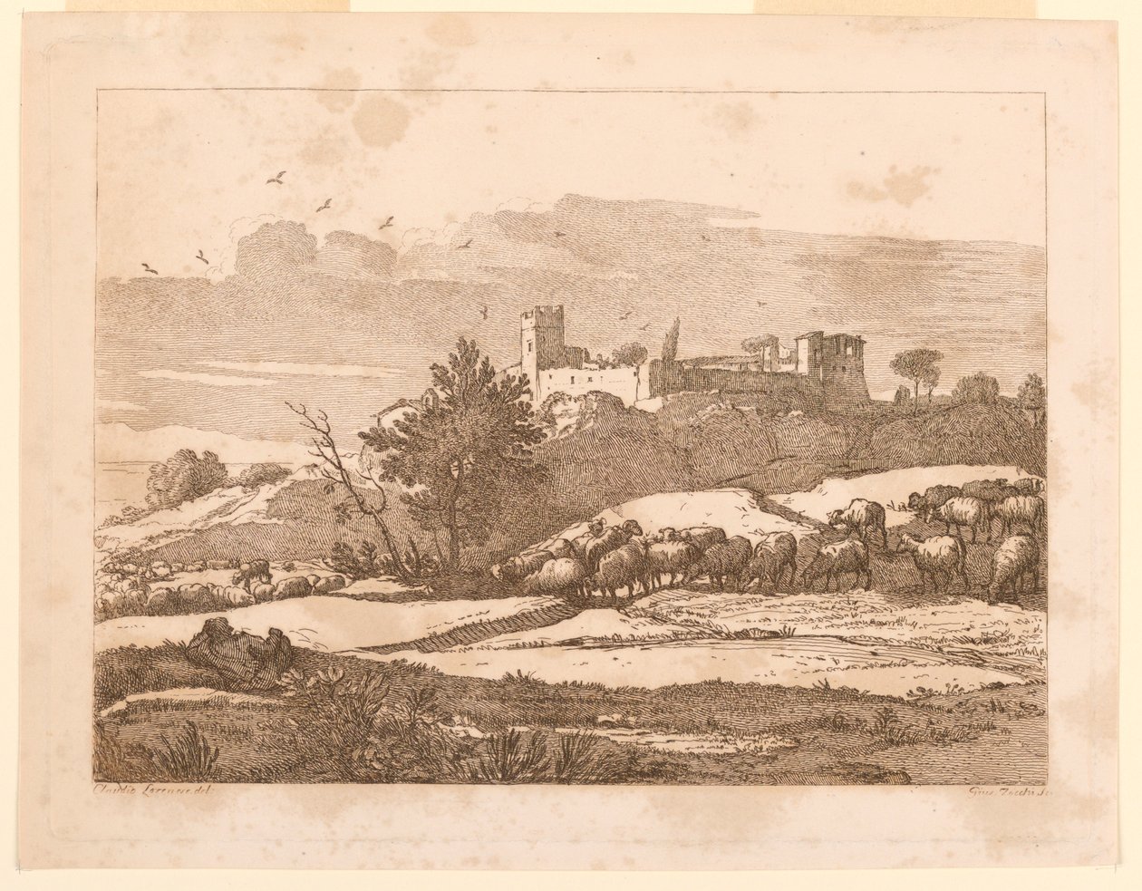 Krajina s hradem od after Claude Lorrain