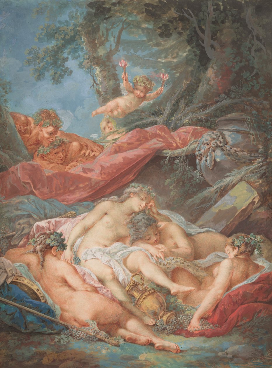 Spící Bacchantes od after François Boucher Jacques Charlier