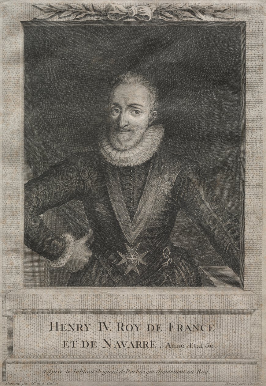 Jindřich IV., král Francie od after Gabriel de Saint Aubin