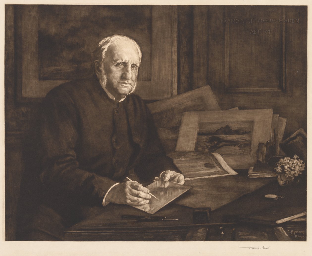 Sir Francis Seymour Haden od after George Percy Jacomb Hood
