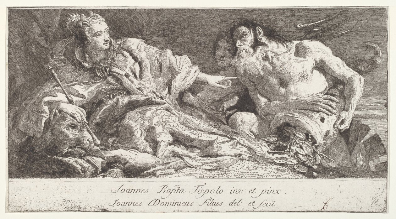 Benátky přijímající poctu Neptunovi od after Giovanni Battista Tiepolo Giovanni Domenico Tiepolo