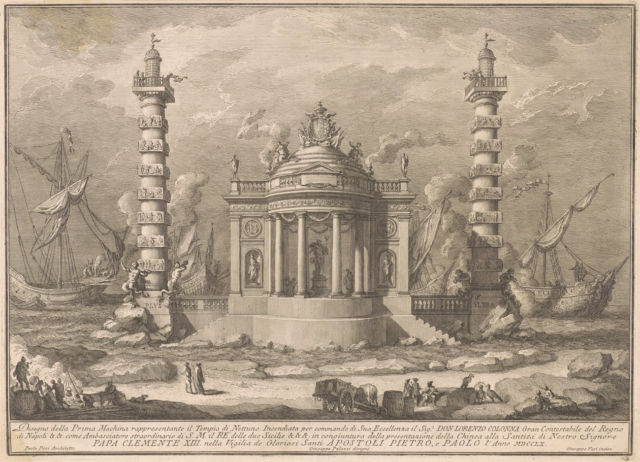 The Prima Macchina for the Chinea of 1760: The Temple of Neptune   1229083   cs       czech Successfully Translated  Original: Illustration for The Scholar-Gipsy by Matthew Arnold (colour litho) Translat: Illustration for The Scholar-Gipsy by Matthew Arnol od after Giuseppe Palazzi Giuseppe Vasi after Paolo Posi
