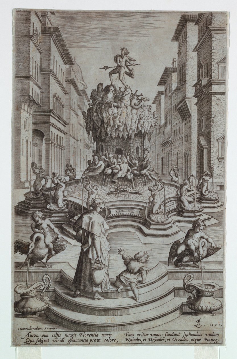 Neptunova fontána, Florencie od after Jan van der Straet, called Stradanus