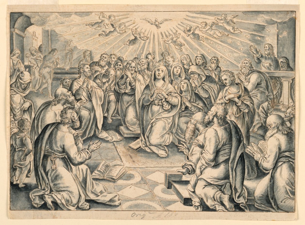 Scéna ze Skutků apoštolů po Stradanovi od after Jan van der Straet, called Stradanus