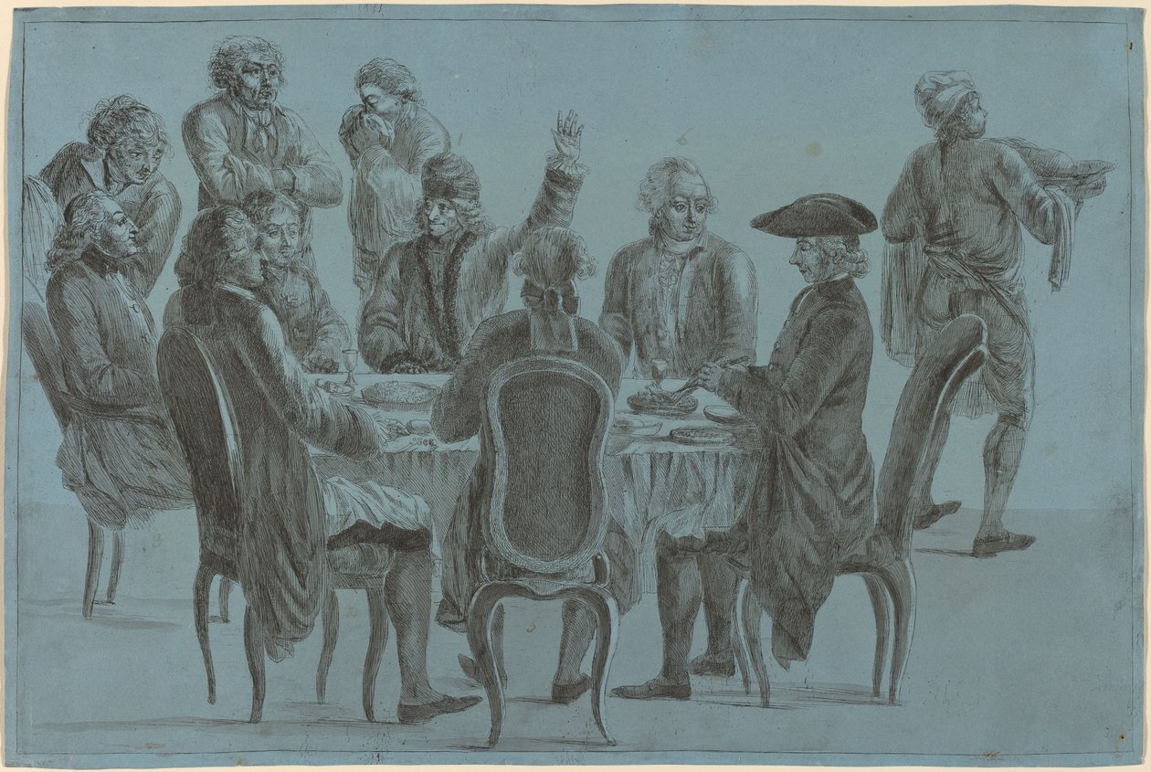 Jídlo filozofů od after Jean Huber