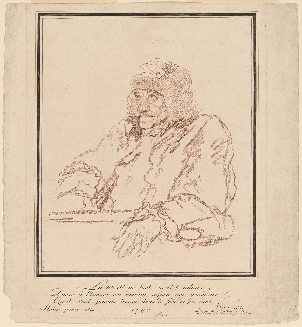 Voltaire od after Jean Huber