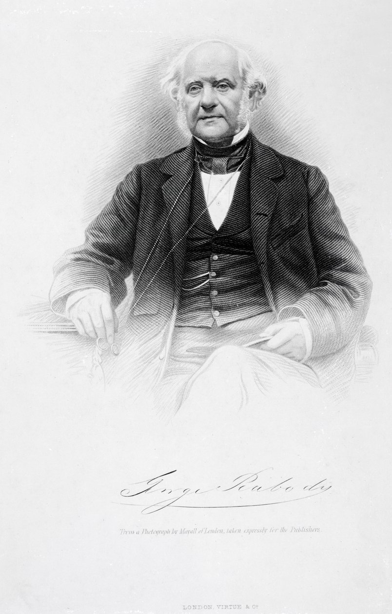 George Peabody, cca 50. léta 19. století od John Jabez Edwin Paisley Mayall