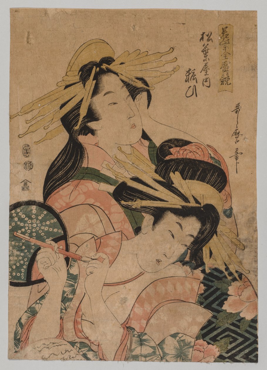 Polovečerní portrét dvou kurtizán od after Kitagawa Utamaro