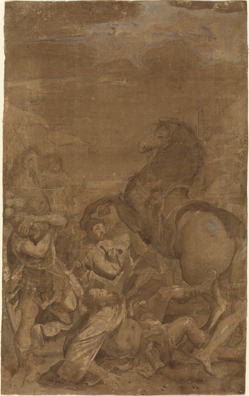 Obrácení svatého Pavla od after Lodovico Carracci