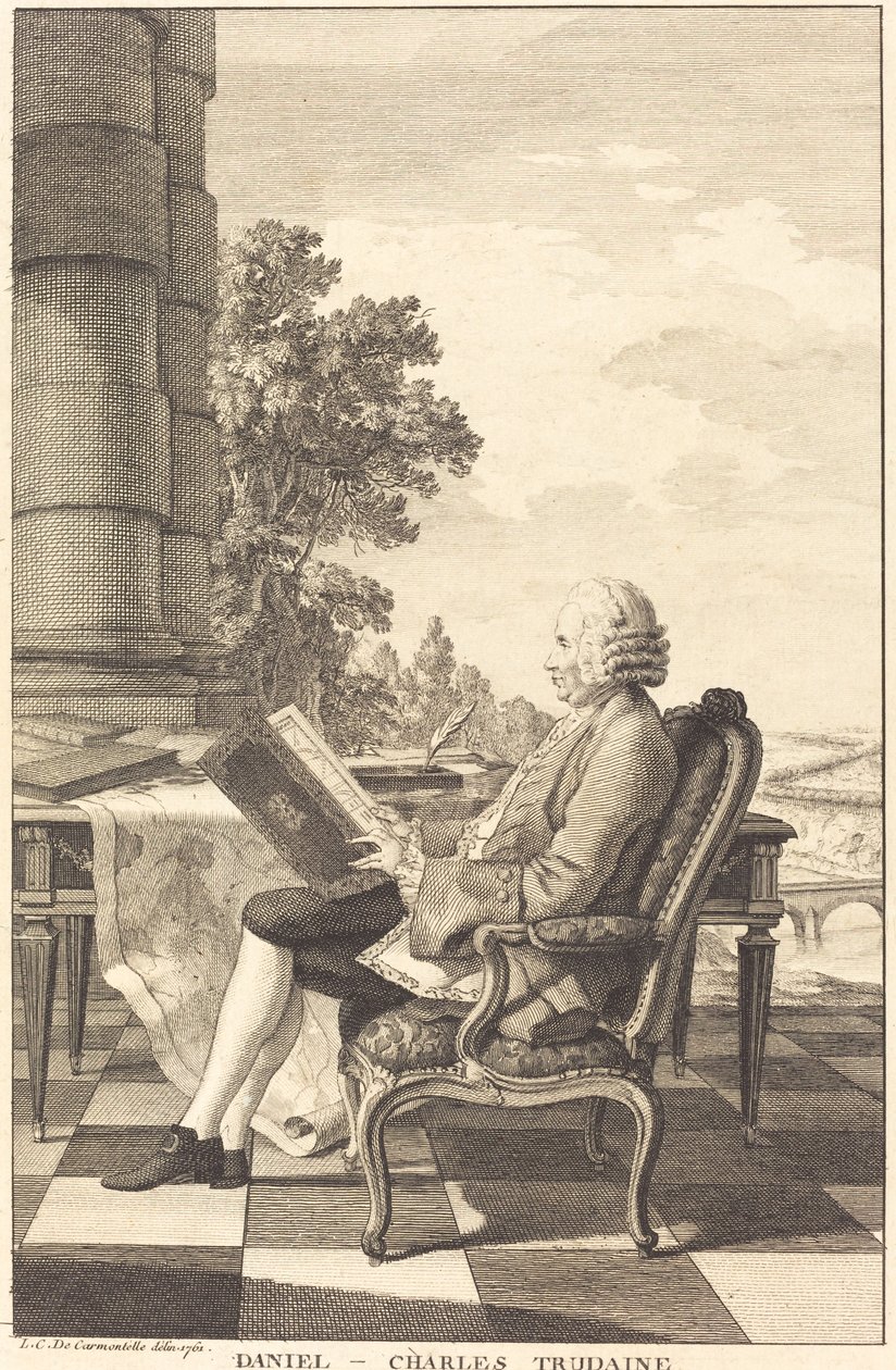 Daniel-Charles Trudaine od after Louis de Carrogis French 18th Century called Carmontelle