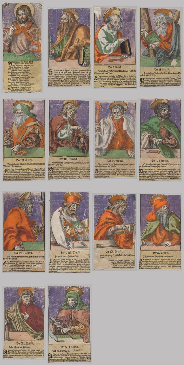 Kristus, dvanáct apoštolů a svatý Pavel od after Lucas Cranach the Elder