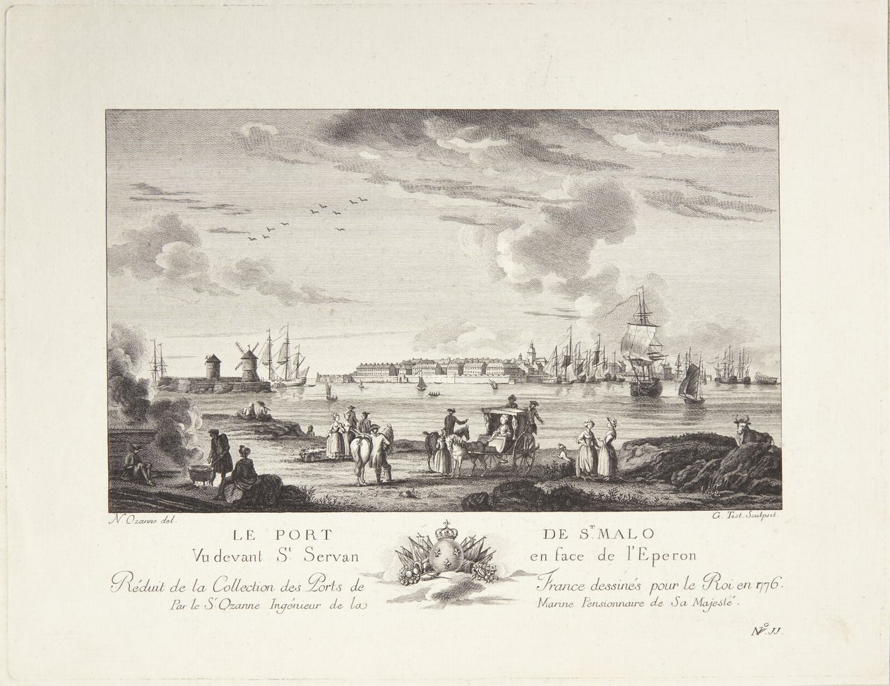 Přístav Saint Malo (Le port de St. Malo) od after Nicolas Marie Ozanne