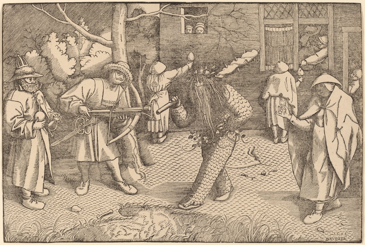Maškaráda Oursona a Valentina od after Pieter Bruegel the Elder