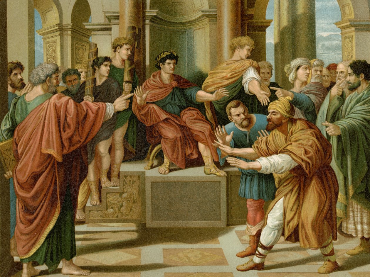 Elymas oslepne od after Raphael