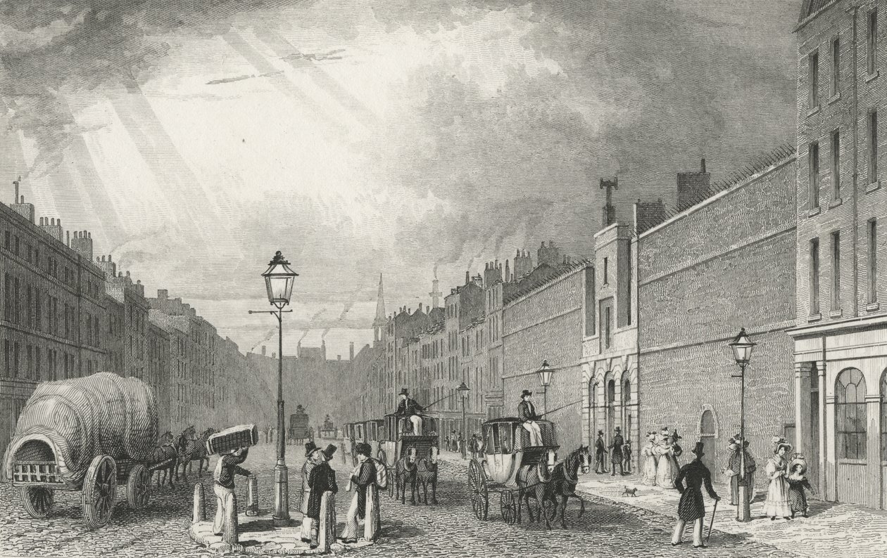 Farringdon Street a věznice Fleet, 1830 od Thomas Hosmer after Shepherd