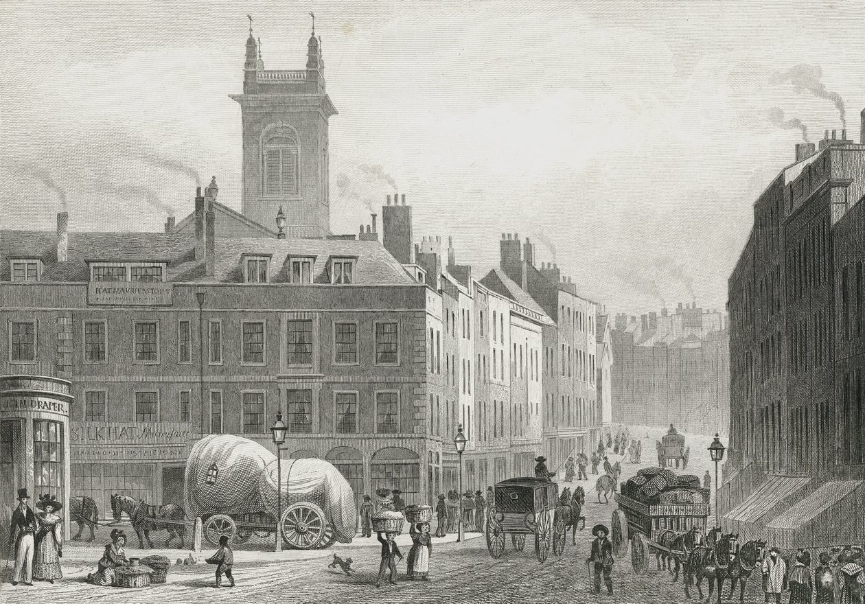 Holbornský most, 1831 od Thomas Hosmer after Shepherd