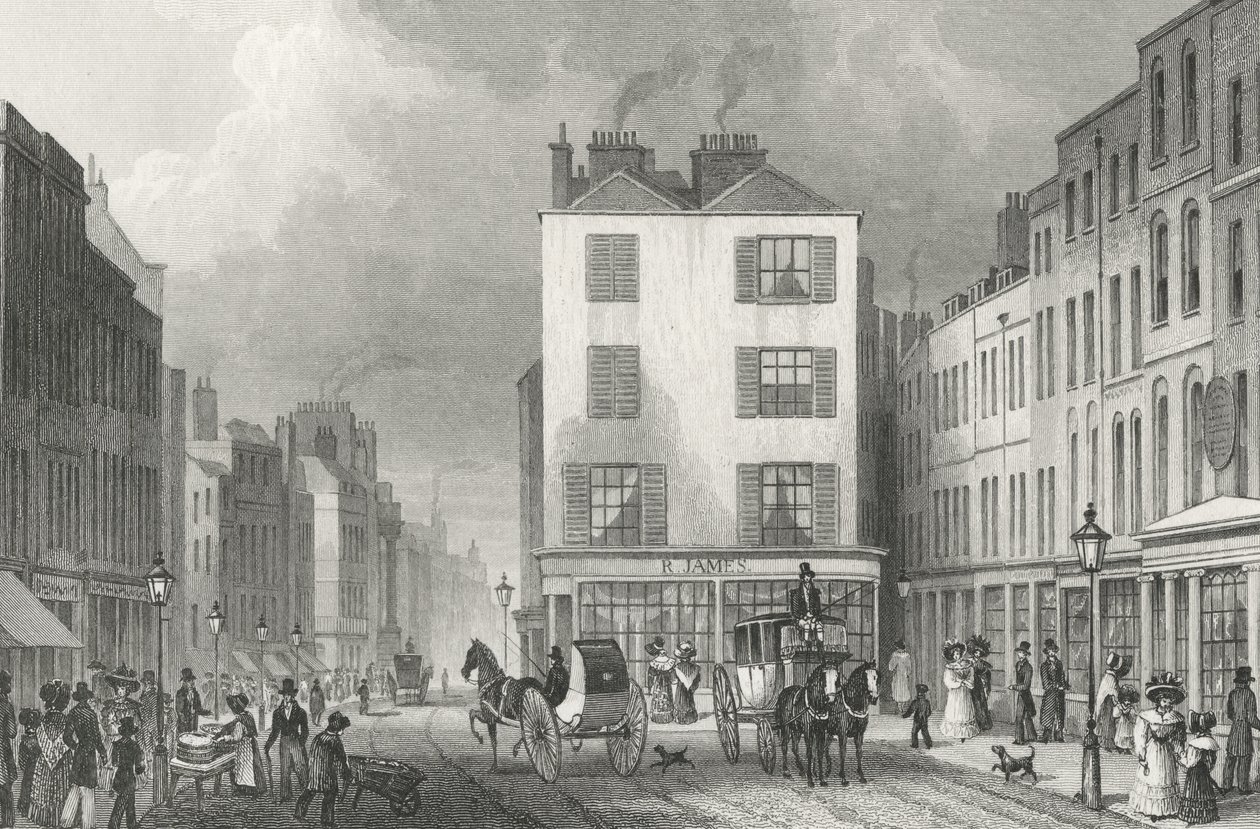 Middle Row Holborn, 1830 od Thomas Hosmer after Shepherd