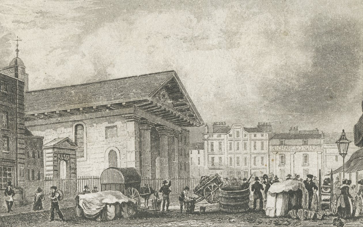 St Pauls Covent Garden, kolem roku 1810 od Thomas Hosmer after Shepherd