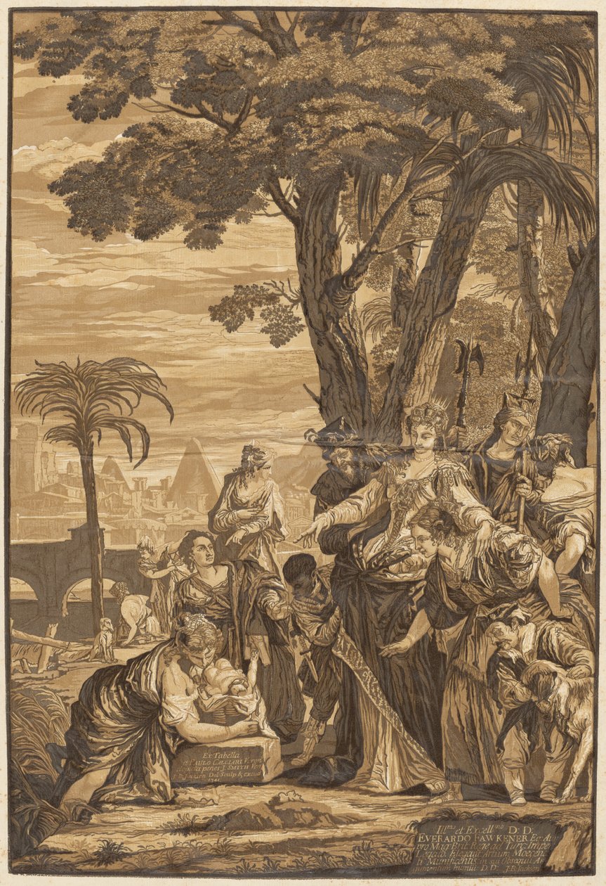 Nalezení Mojžíše od after Veronese John Baptist Jackson