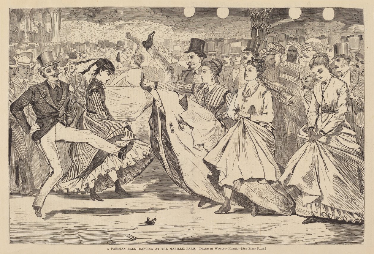 Pařížský ples - Tanec v Mabille, Paříž od after Winslow Homer