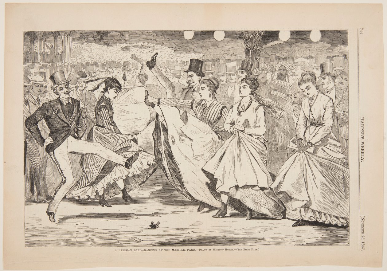 Pařížský ples – Tanec v Mabille, Paříž od after Winslow Homer