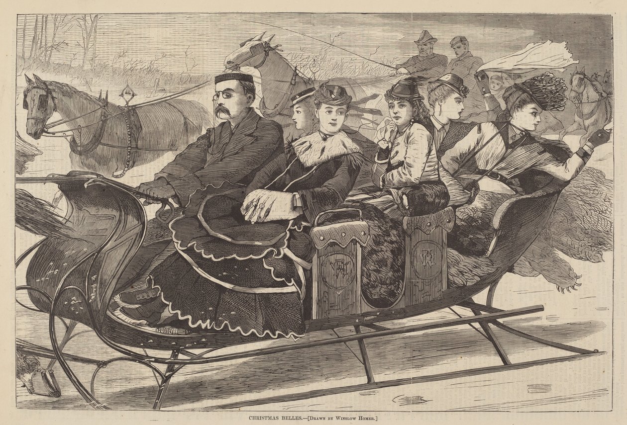 Vánoční Belles od after Winslow Homer