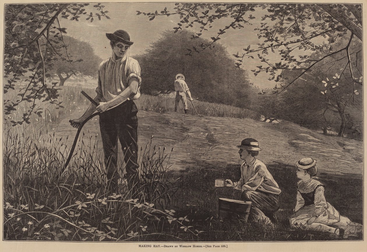 Výroba sena od after Winslow Homer