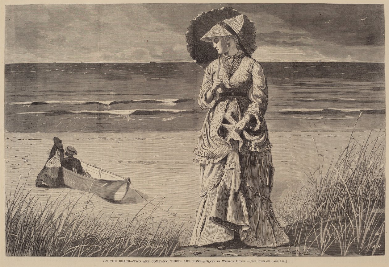 Na pláži - Dva jsou společnost, tři jsou nikdo od after Winslow Homer