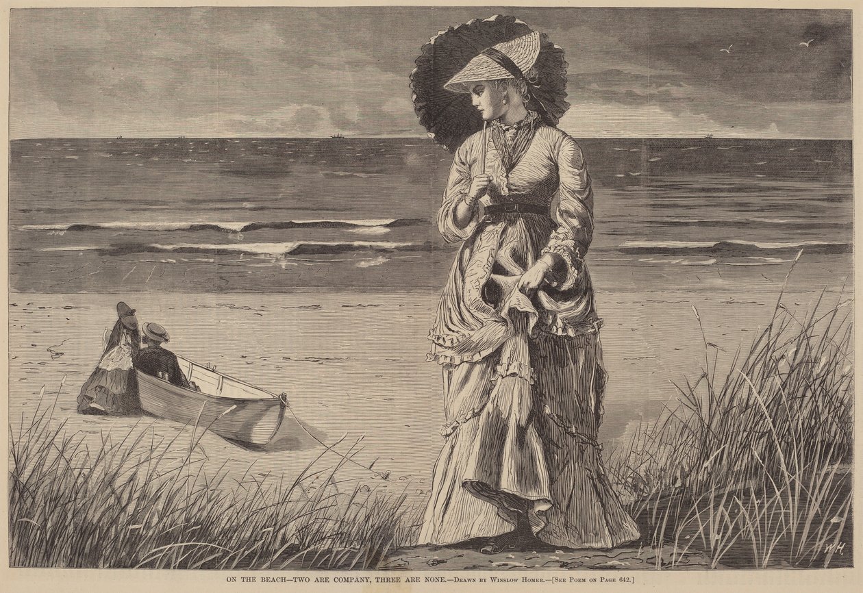 Na pláži - Dva jsou společnost, tři jsou nikdo od after Winslow Homer