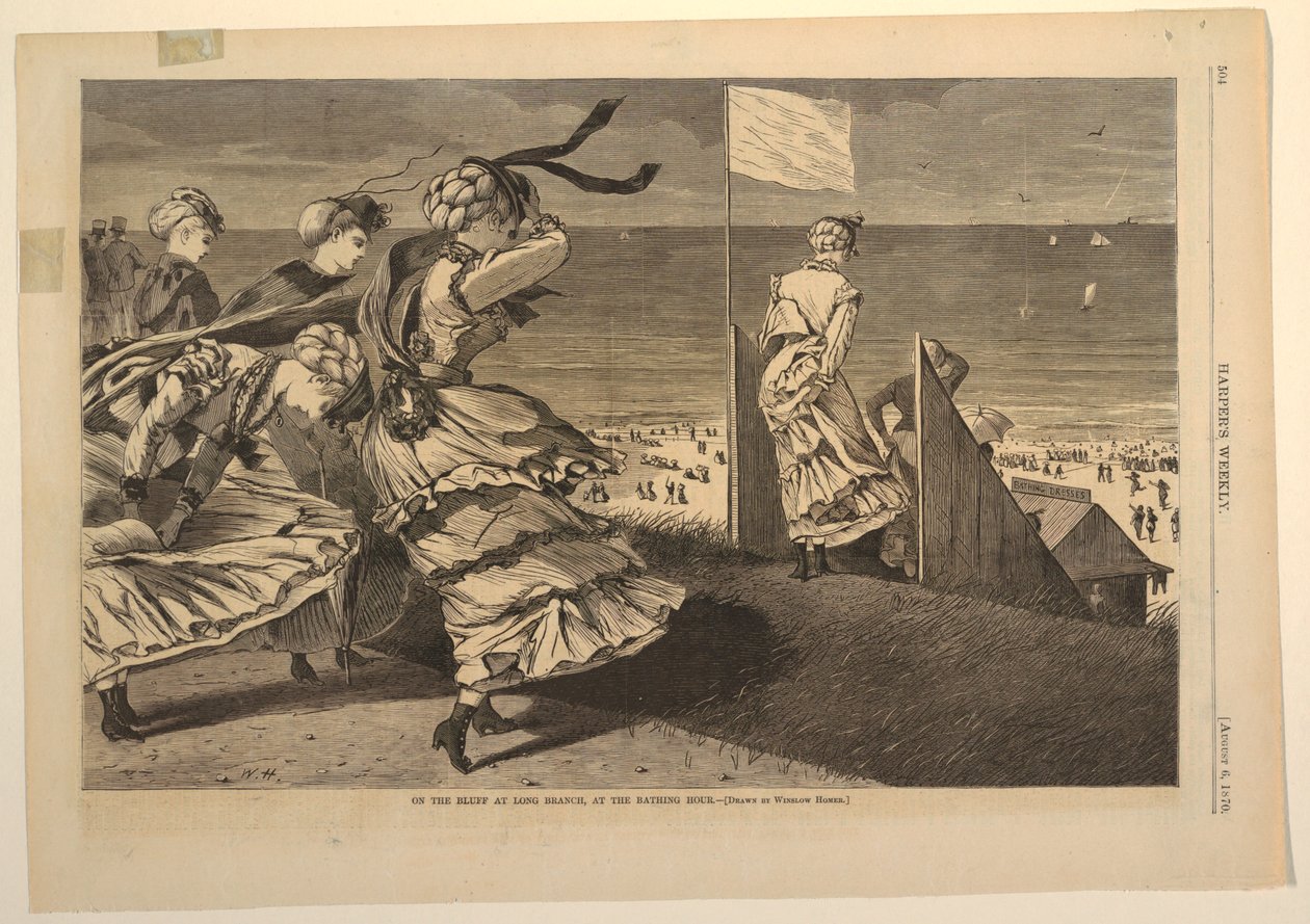 „Na útesu u Long Branch, v hodině koupání“ od after Winslow Homer