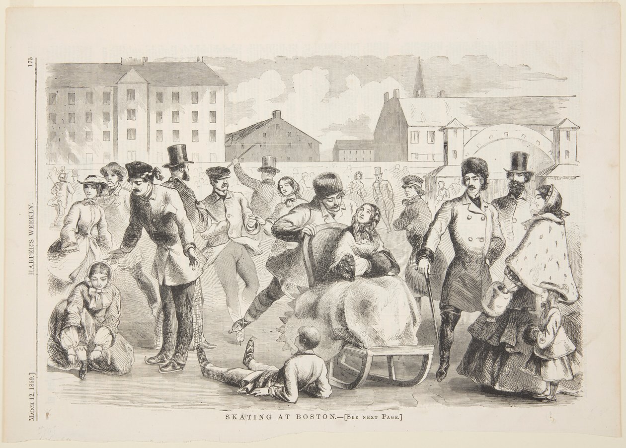 Bruslení v Bostonu od after Winslow Homer