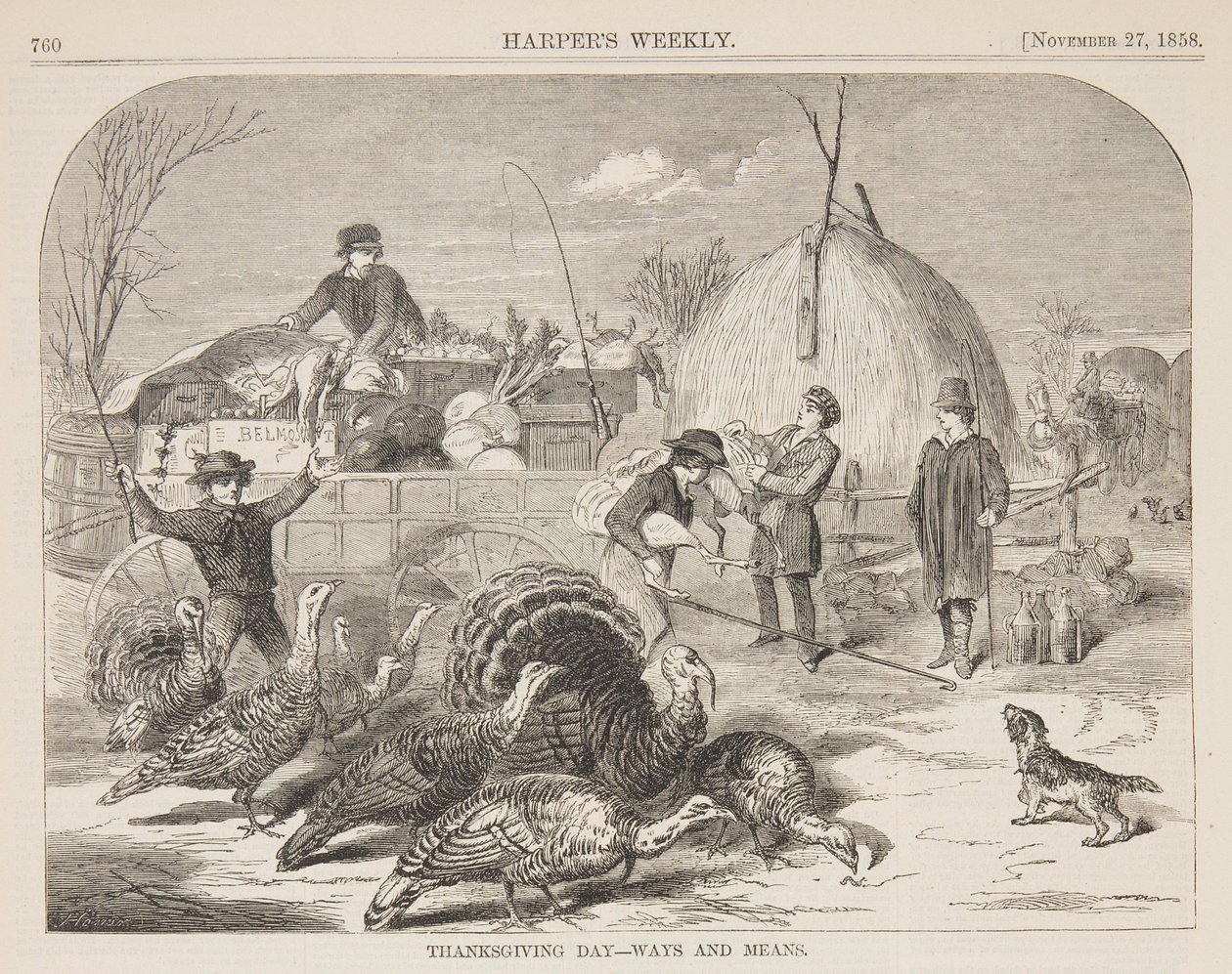 Den díkůvzdání – způsoby a prostředky od after Winslow Homer
