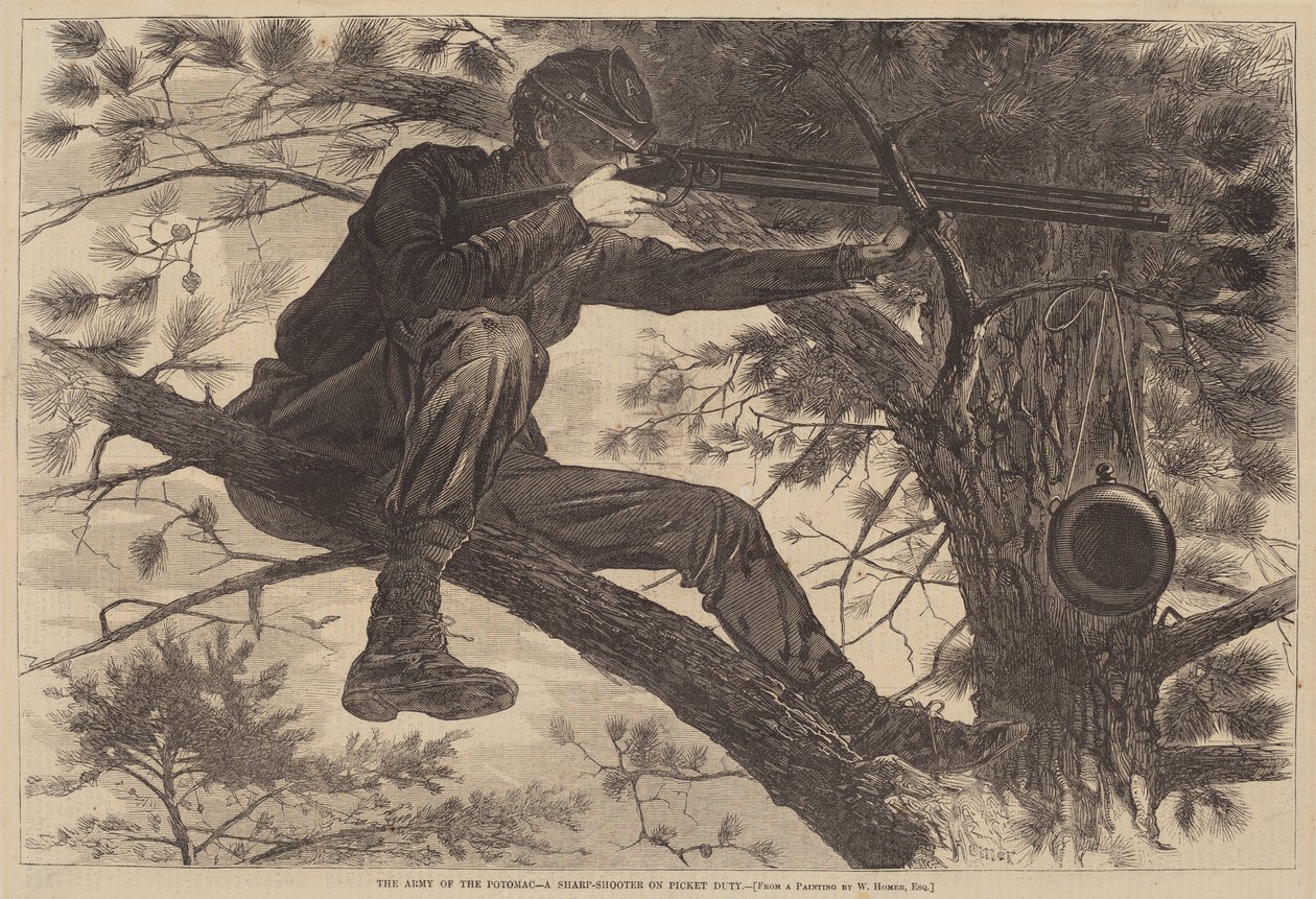 The Army of the Potomac - Sharp-Shooter on Picket Duty od Winslow Homer