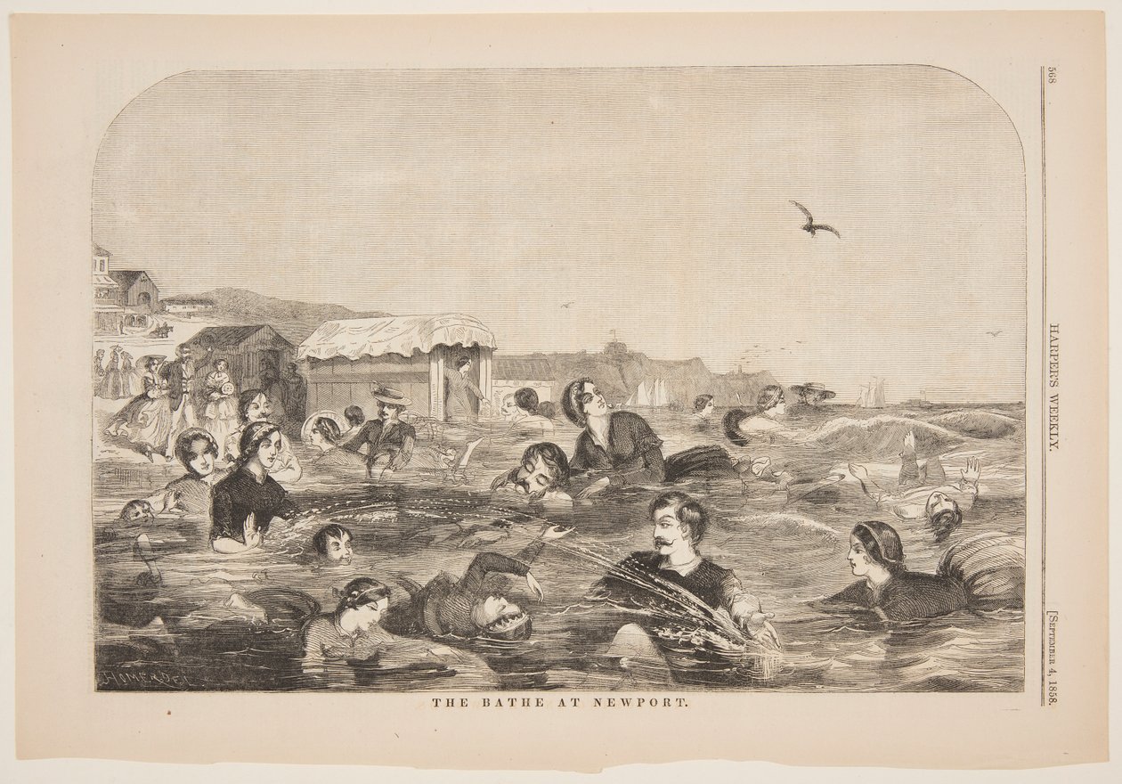 Koupání v Newportu od after Winslow Homer
