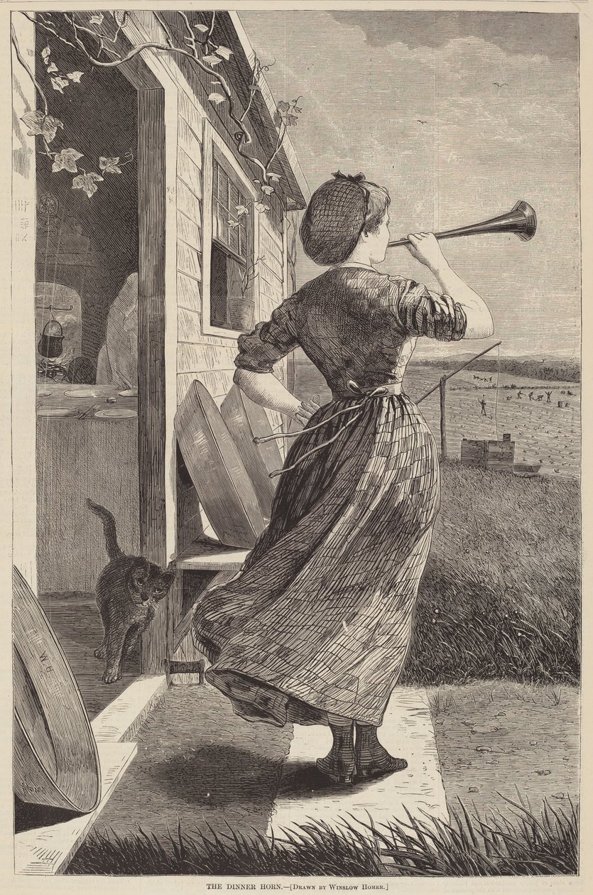 Večerní roh od after Winslow Homer