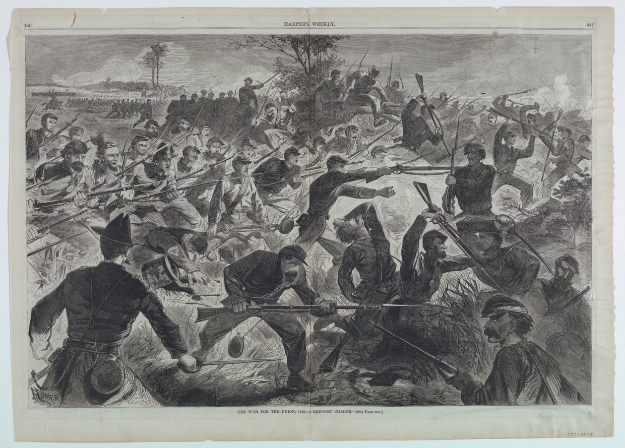 Válka za Unii, 1862 – bajonetový útok od after Winslow Homer