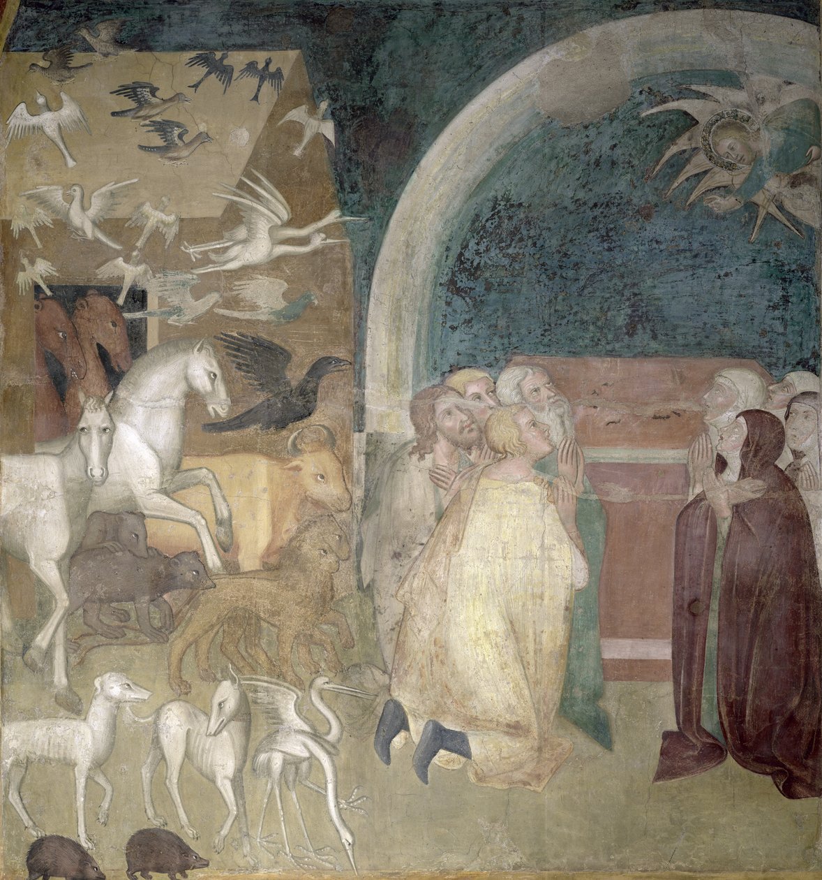 Odcházení z archy, 1356-67 od also Manfredi de Battilori Bartolo di Fredi