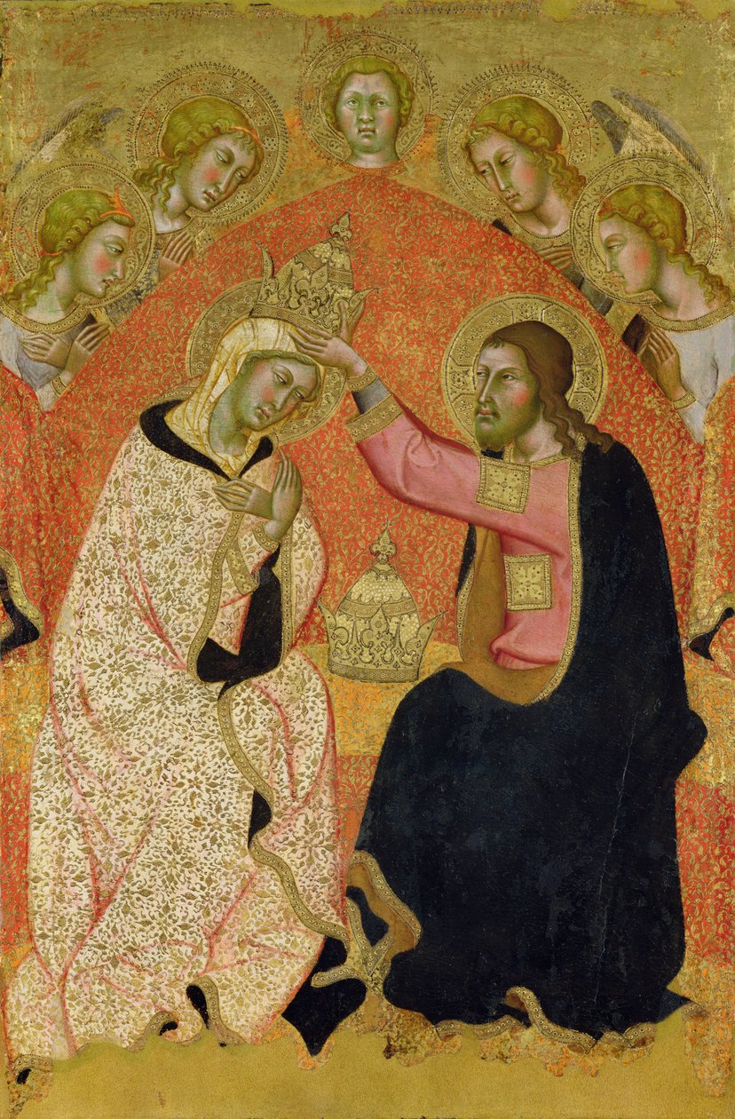 Korunovace Panny Marie (tempera na panelu) od also Manfredi de Battilori Bartolo di Fredi