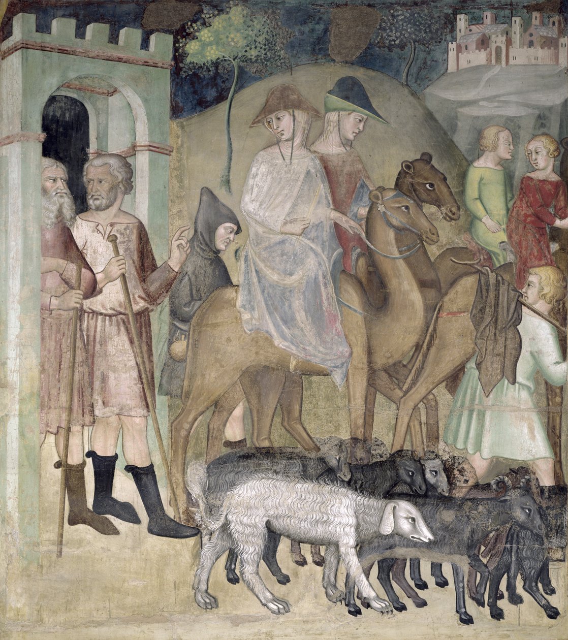 Cesta Abrahama a Lota, 1356-67 od also Manfredi de Battilori Bartolo di Fredi